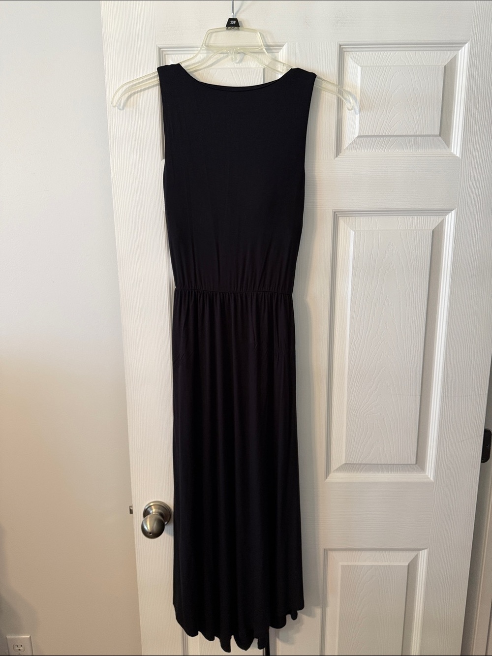 SOMA Sleeveless Black Midi Dress with Waist Tie and bra support size M brand new - Picture 5 of 8